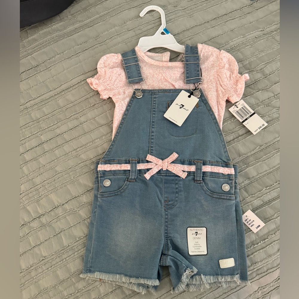 7 for all man kind baby girl overalls